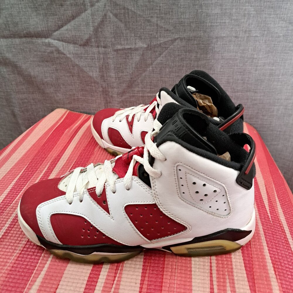 %Nike Jordan 6 Retro Carmine 2014 GS Youth Size 6Y Shoes / AJ25
